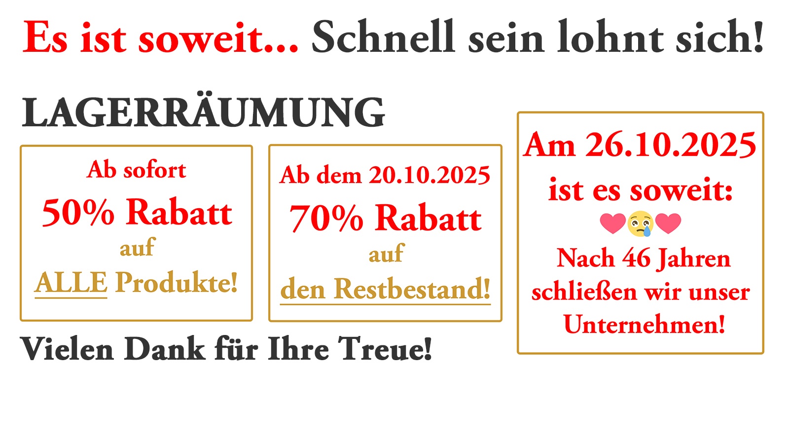 Nutzen Sie diese letzte Chance Ihren Traum zu verwirklichen!