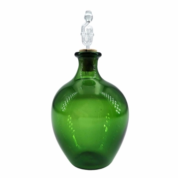 Grüne Ballonflasche mit Gäraufsatz, Unikate