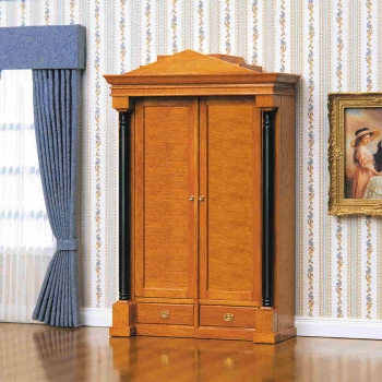 Biedermeier Kleider- und Wäscheschrank