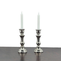 Kerzenständer, versilbert, 2 Stück