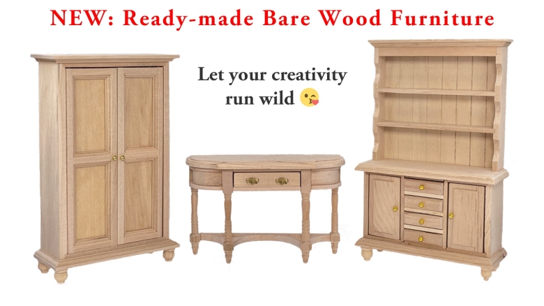 Create your own look with our great range of bare wood furniture!
