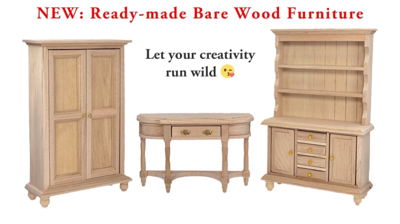 Create your own look with our great range of bare wood furniture!