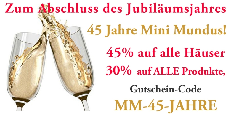 Feiern Sie mit uns: Mini Mundus - gegründet im Mai 1979 :-)