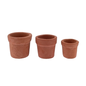 Terracotta pots, 3 pcs