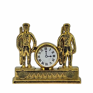 Chimney clock with figure