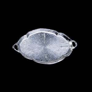 Silver-plated oval tray