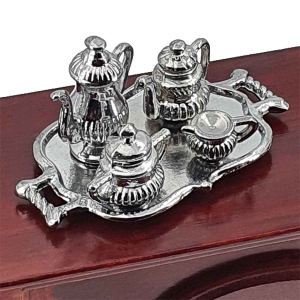 Tee-Set, mit Tablett, 5-teilig