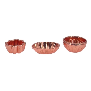 Set of cake moulds, copper-plated, 3 pcs