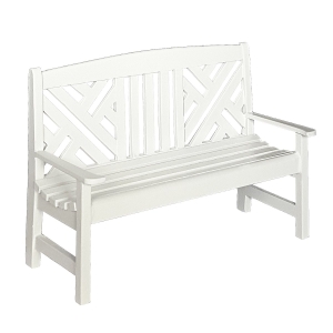 Garden bench, white