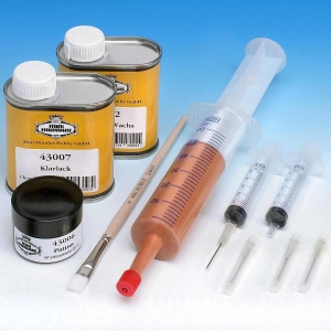 "Mahogany" professional paint and glue set