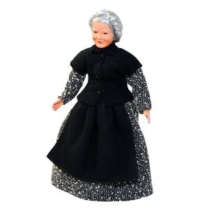 Grandma in the dress with apron