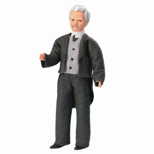 Elderly gentleman in grey tailcoat