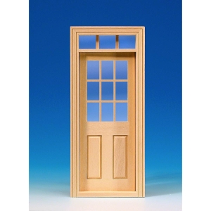 Interior door with glass pane