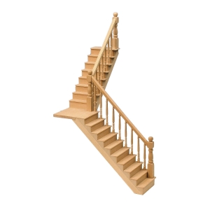 Abgewinkelte Podesttreppe, 250 mm