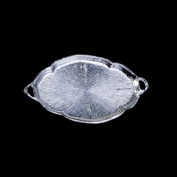 Silver-plated oval tray