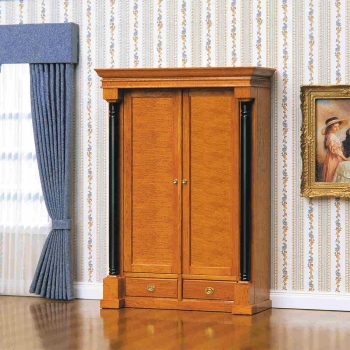 Biedermeier clothes and linen cupboard