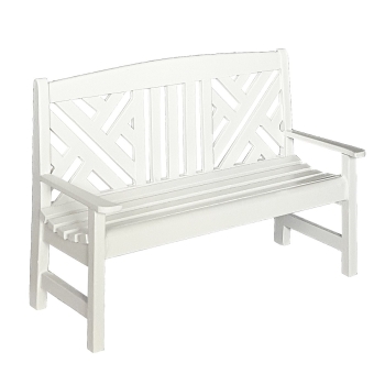 Garden bench, white