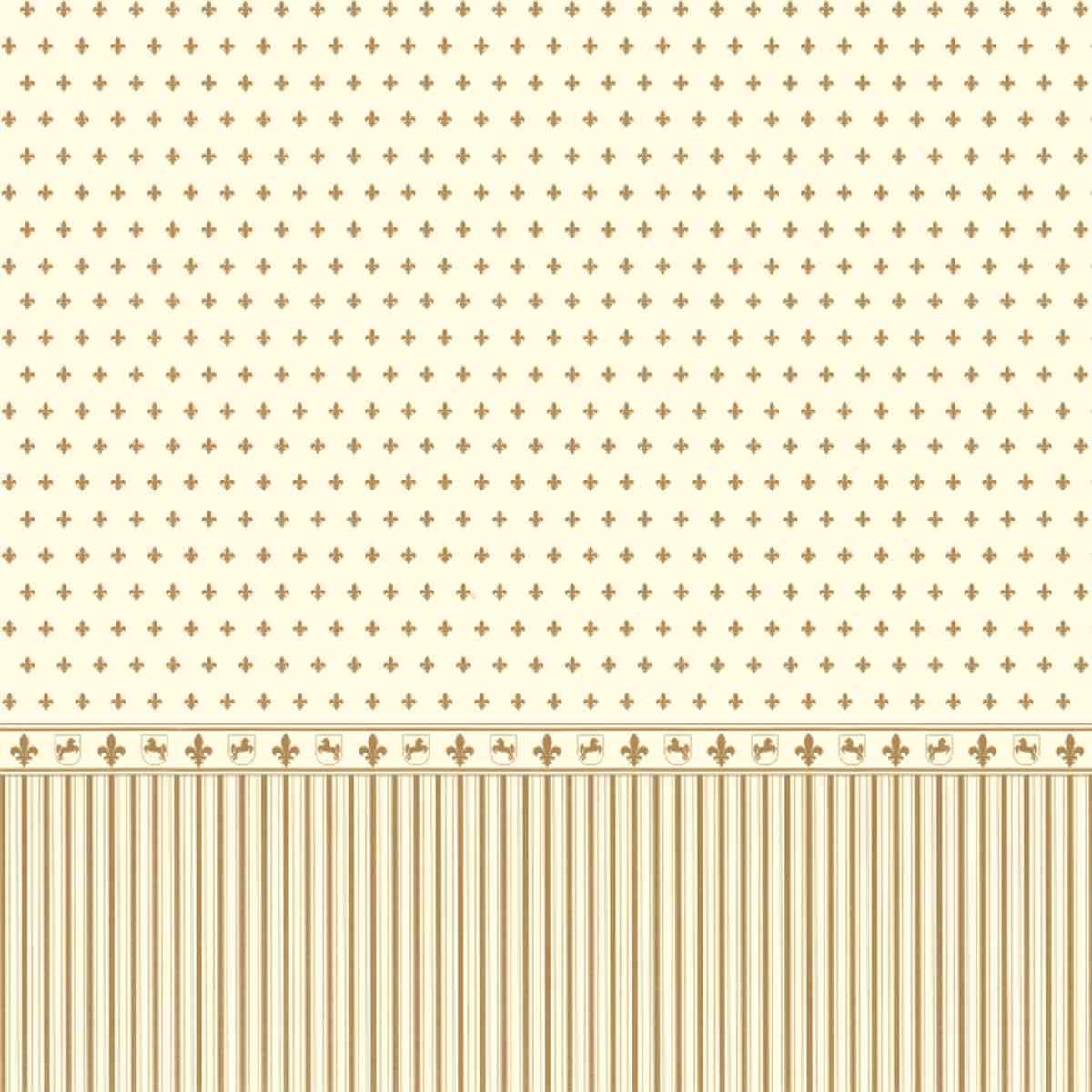 Wallpaper with stripes and borders