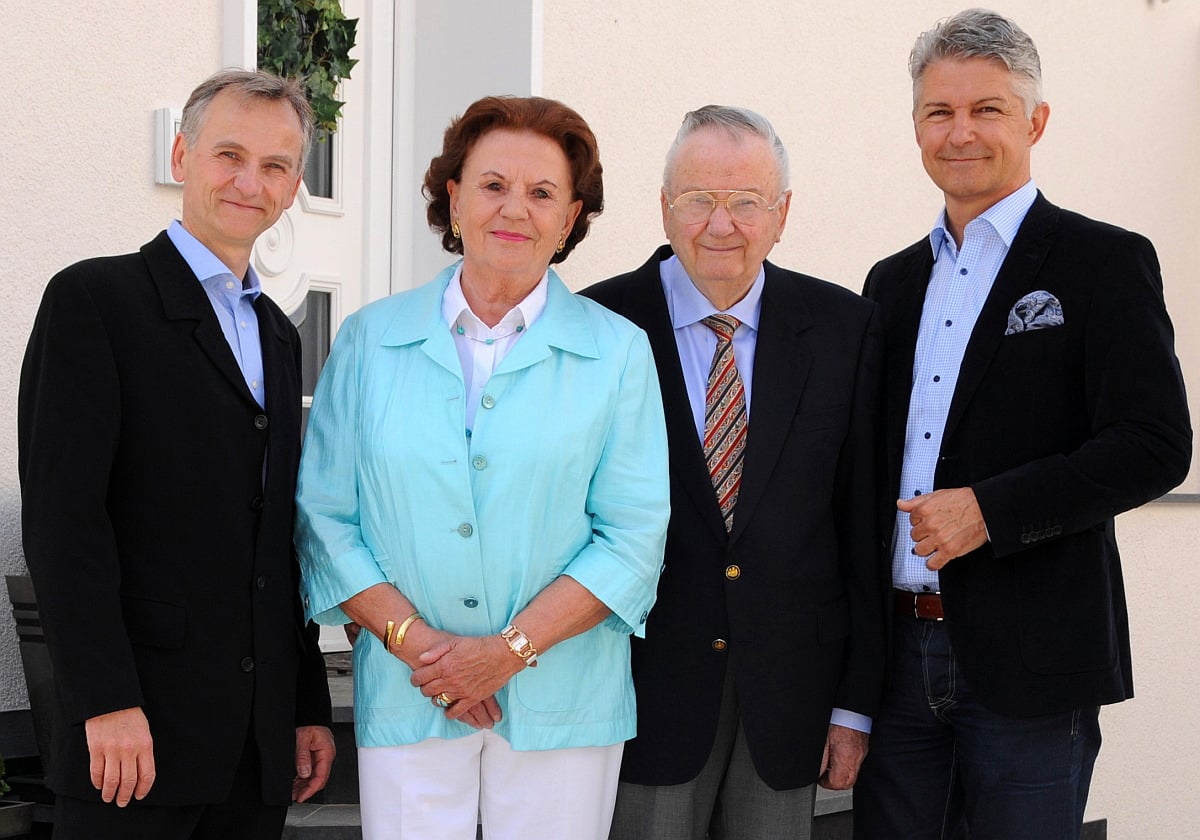 von links nach rechts: Frank Reiser, Brigitte Reiser, Klaus Reiser und Peter Bohn